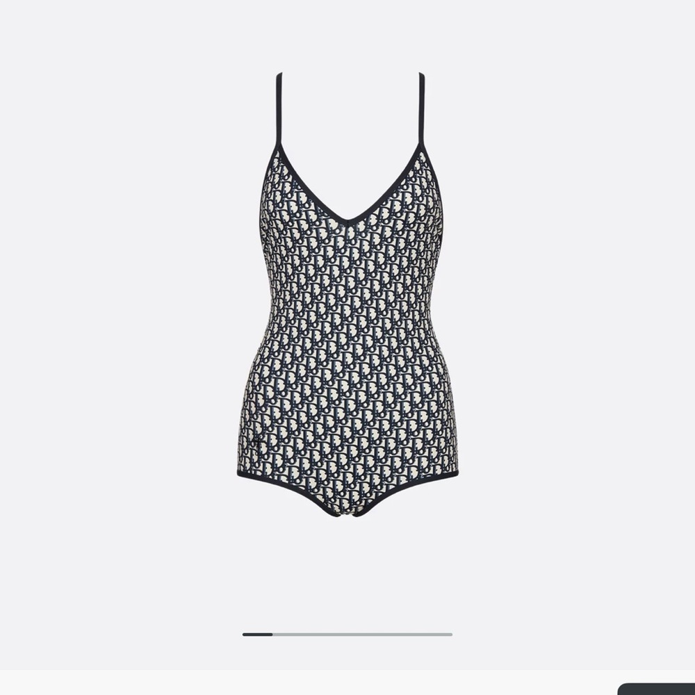 Dior Black and White Patterned Swimsuit
